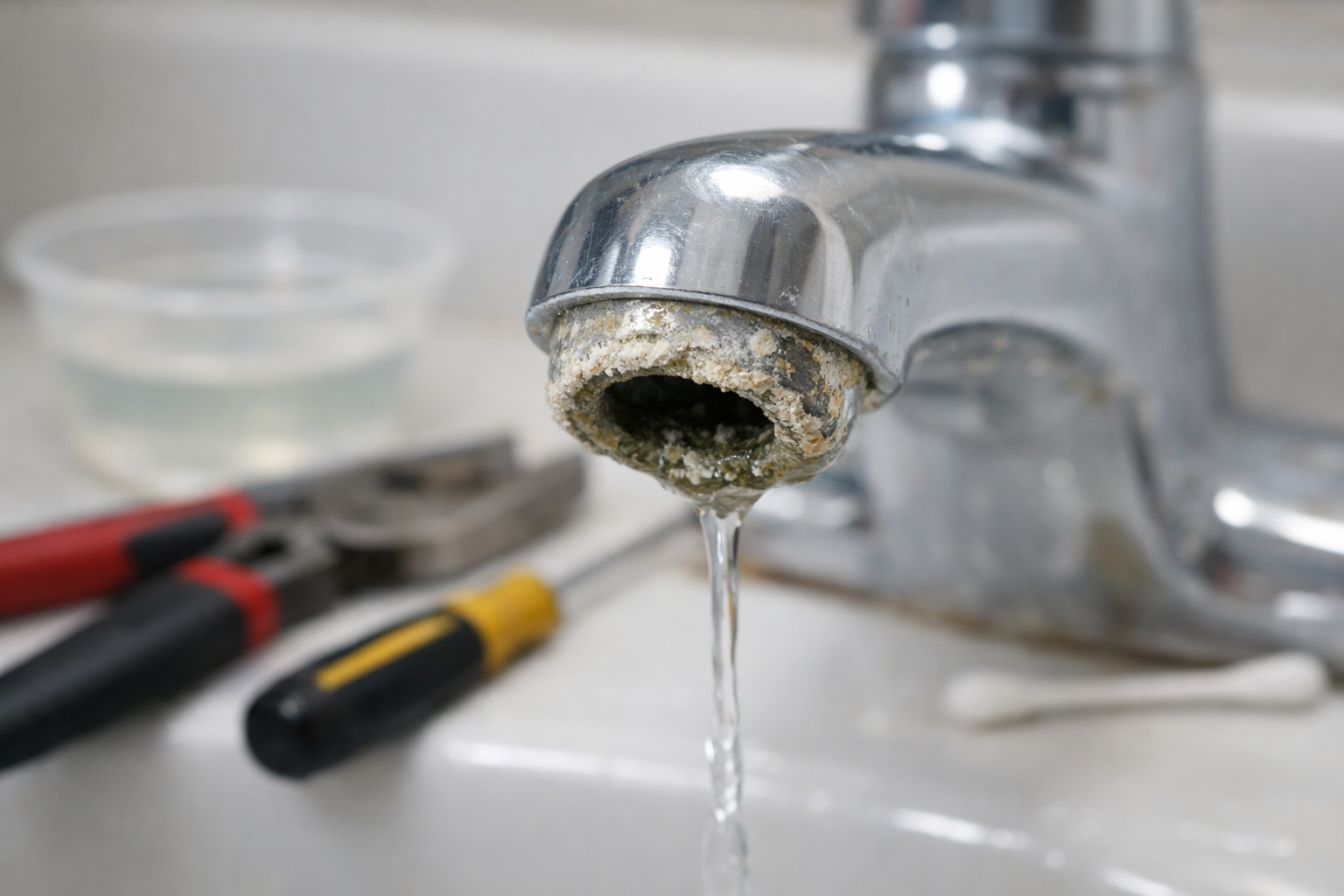 No Aerator? Fix a Slow Bathroom Faucet Fast