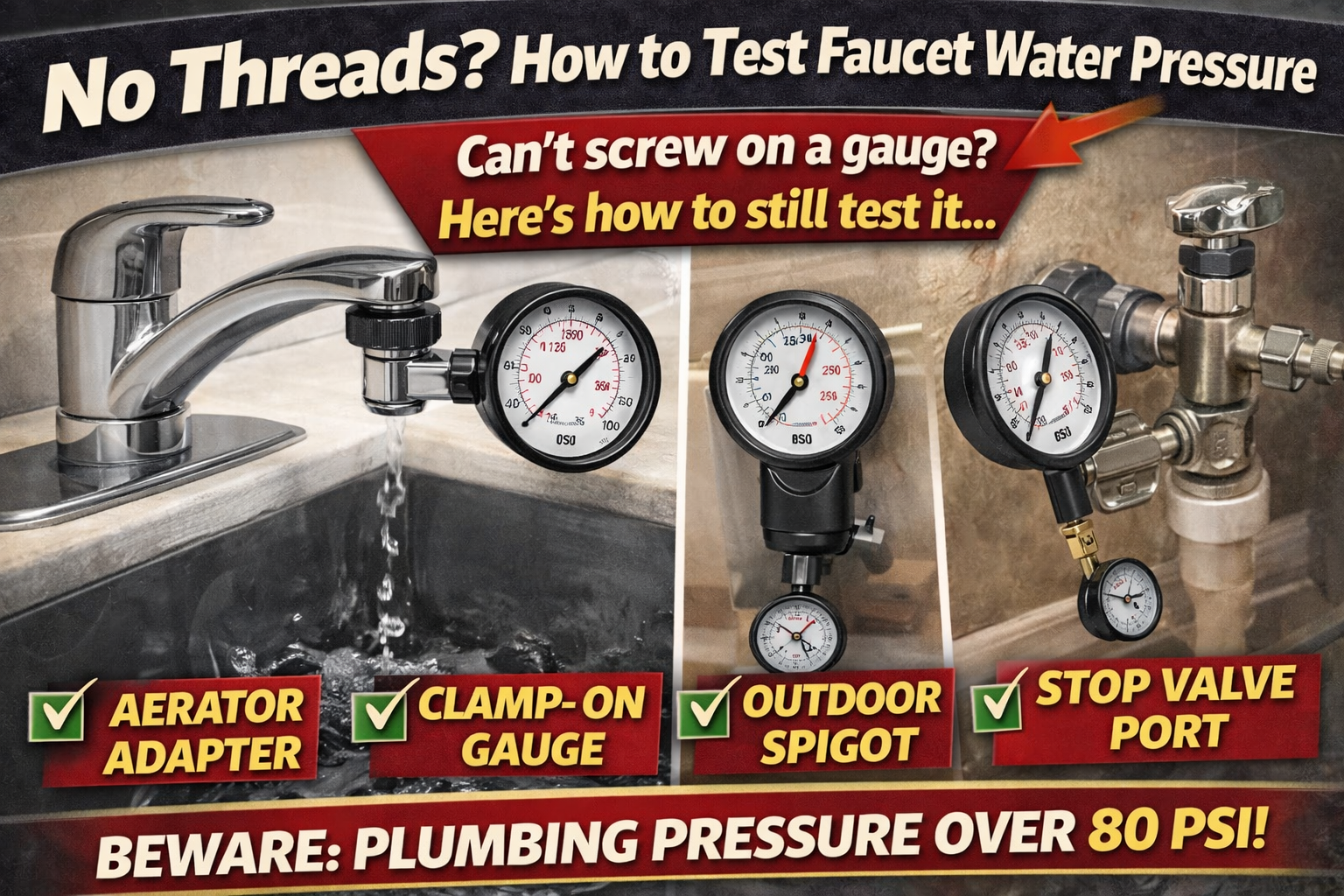 No Threads? How to Test Faucet Water Pressure