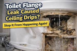 Toilet Flange Gap Caused a Ceiling Leak?