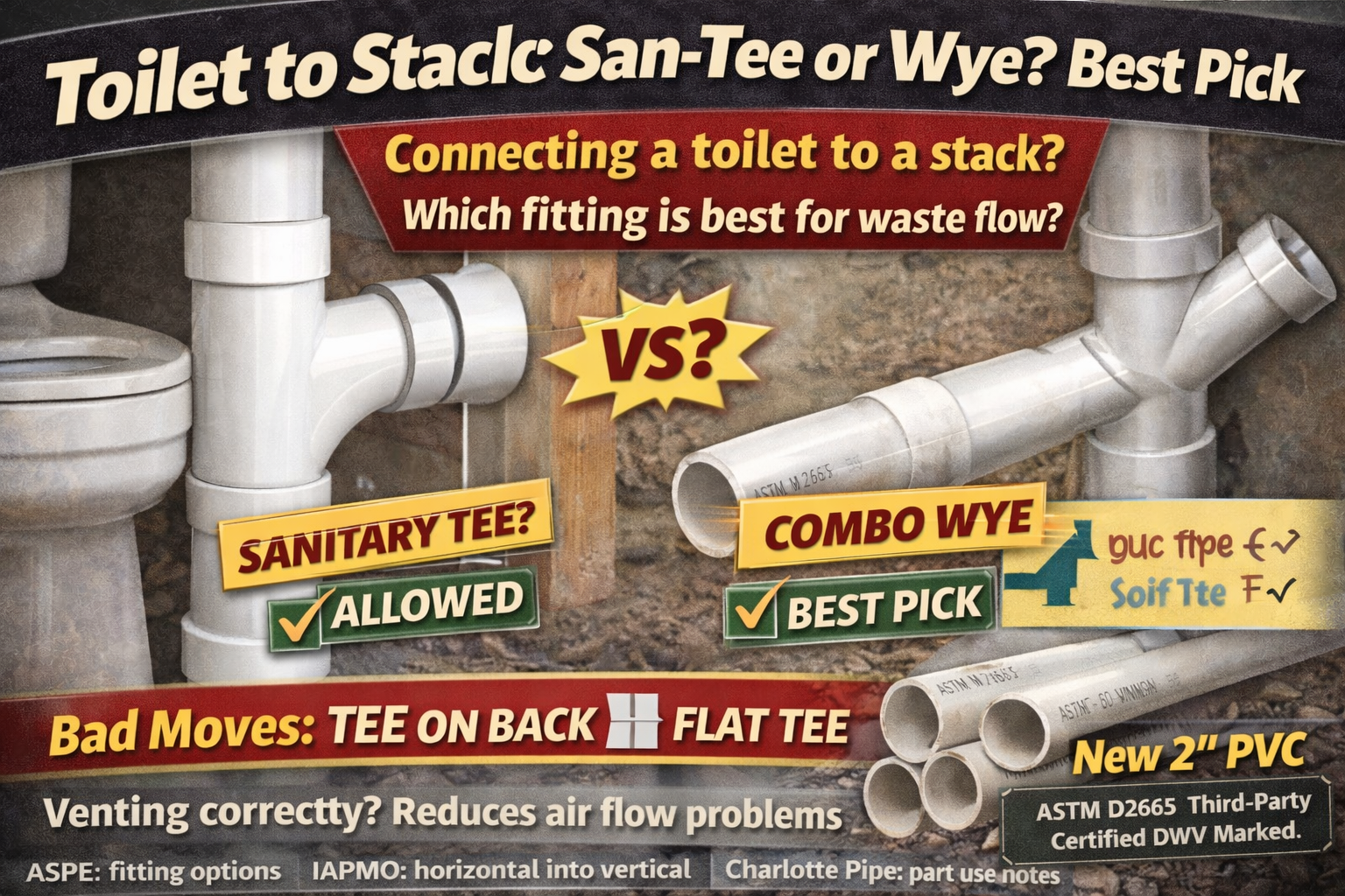Toilet to Stack: San-Tee or Wye? Best Pick