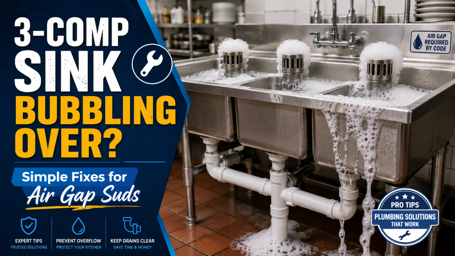 3-Comp Sink Air Gap Bubbling? Fix the Suds