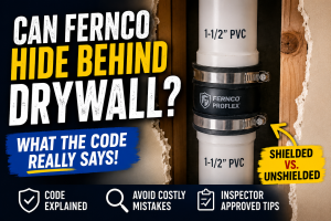 Can Fernco Hide Behind Drywall?