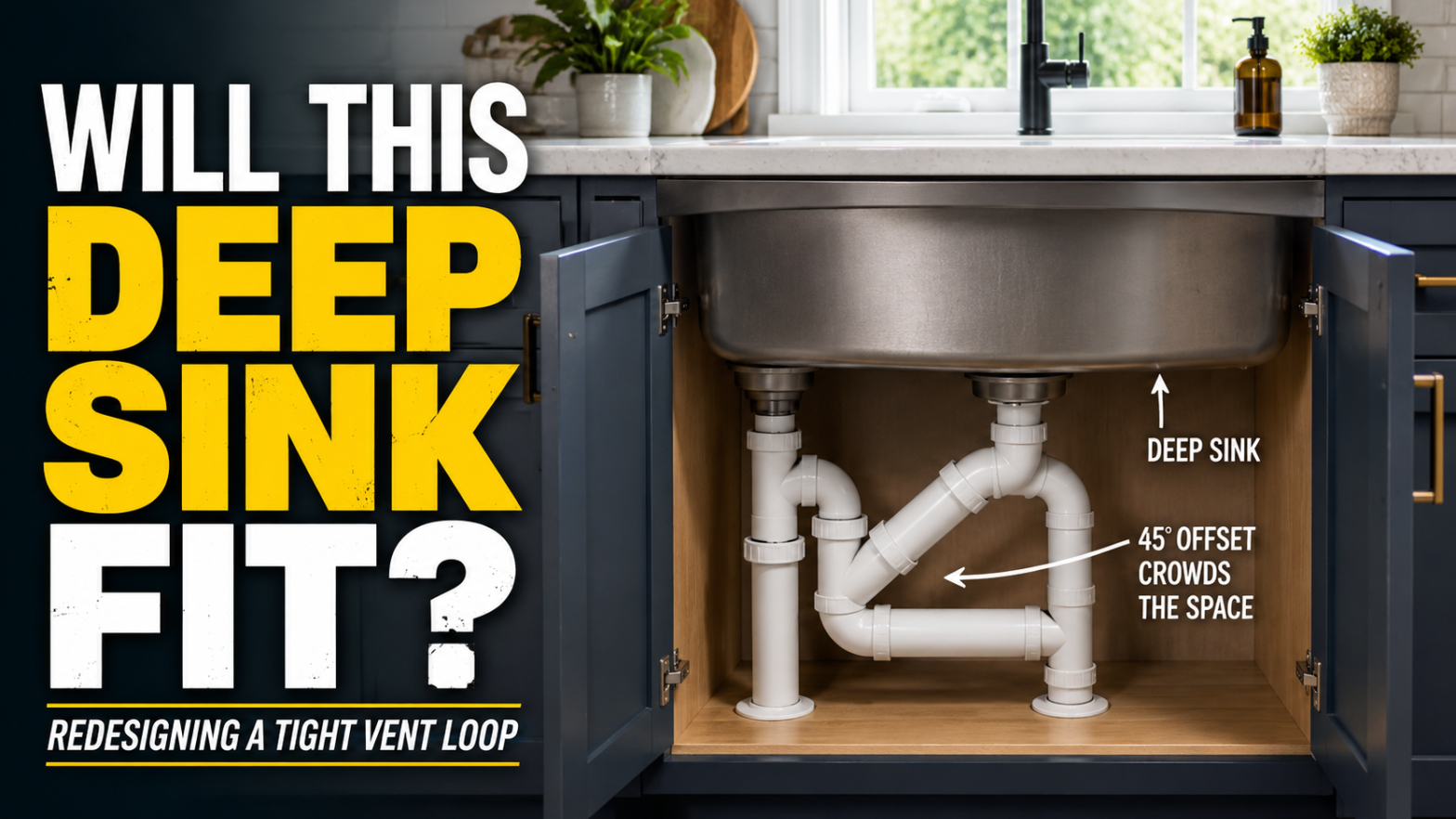 Can a 9-Inch Sink Fit a Vent Loop?