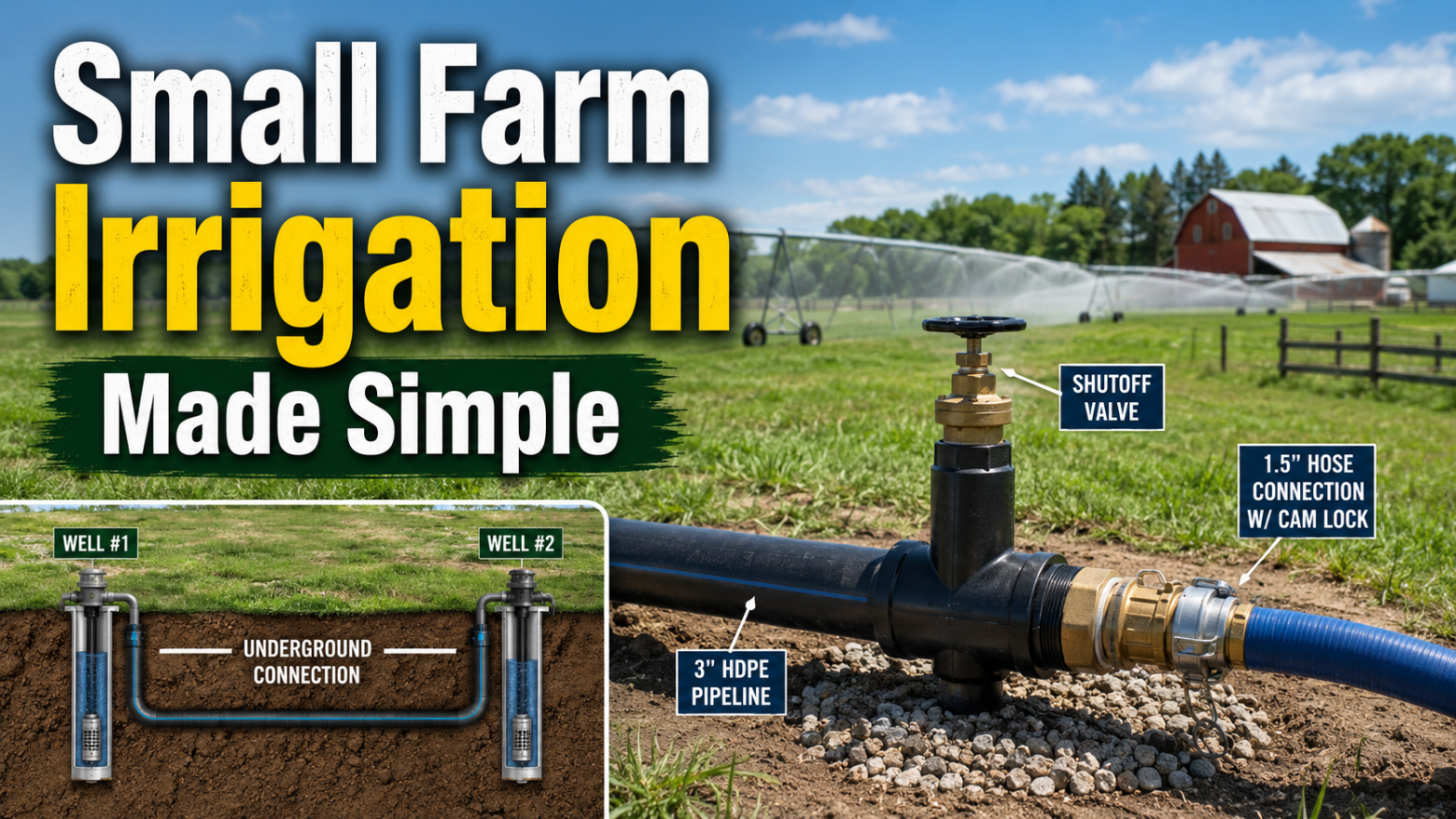 Small Farm Irrigation Pipe Hookups Made Simple