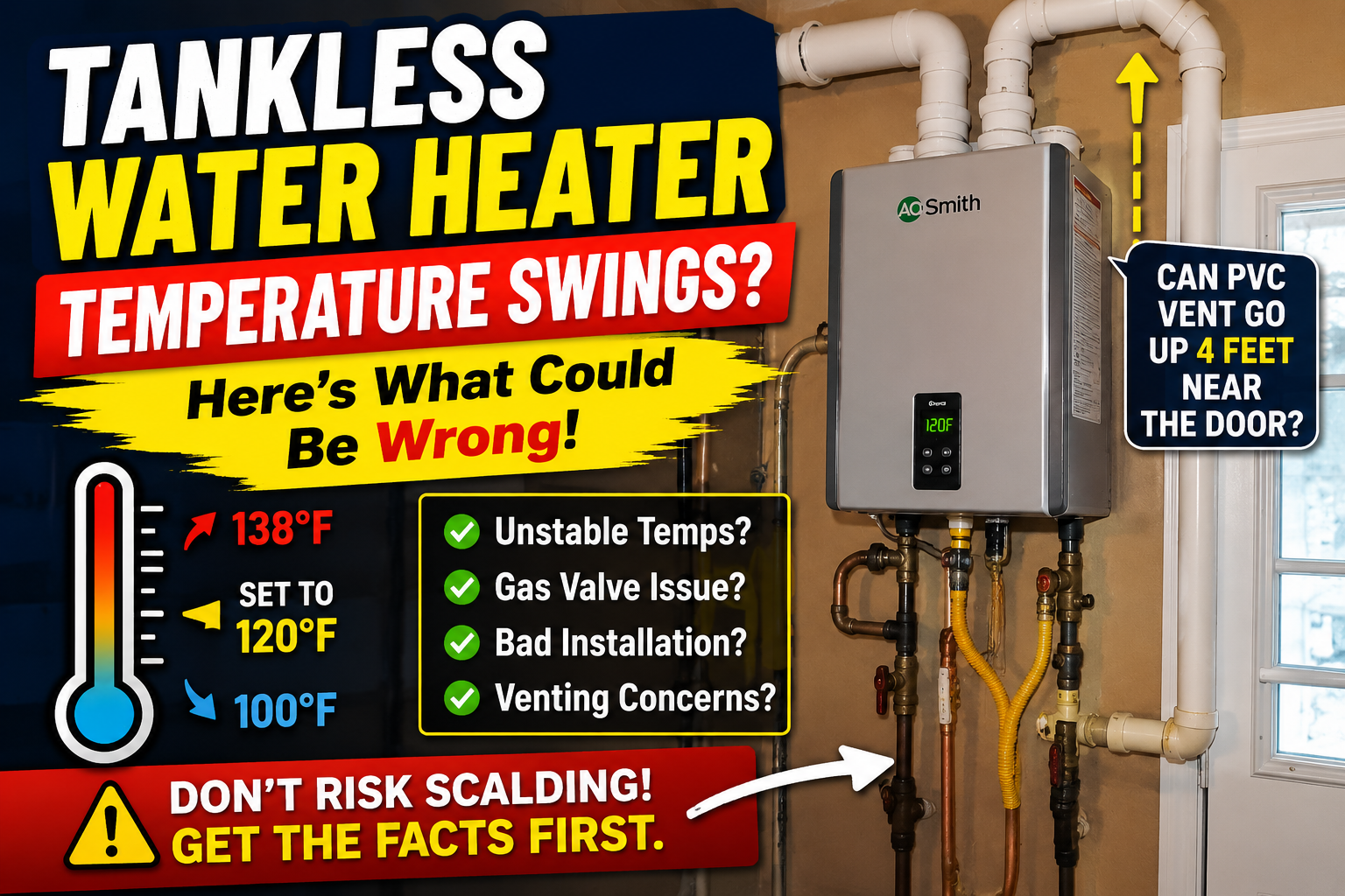 Tankless Heater Temp Swings? Check This First