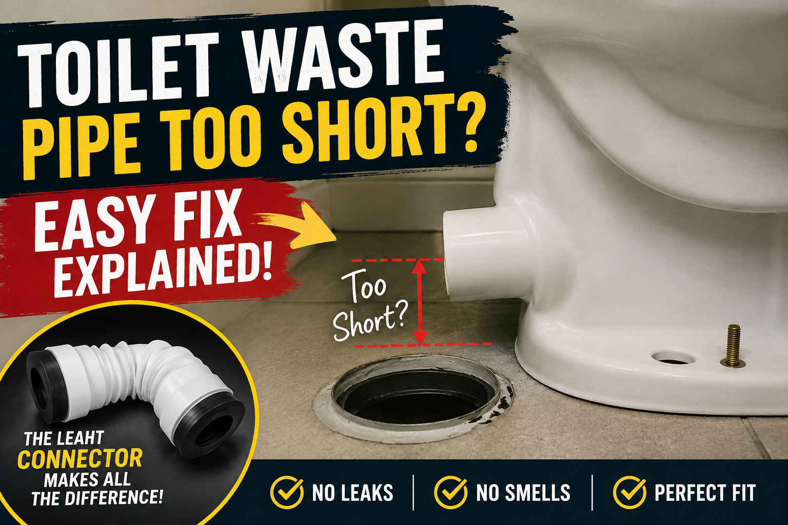 Toilet Waste Pipe Too Short? Easy Fix