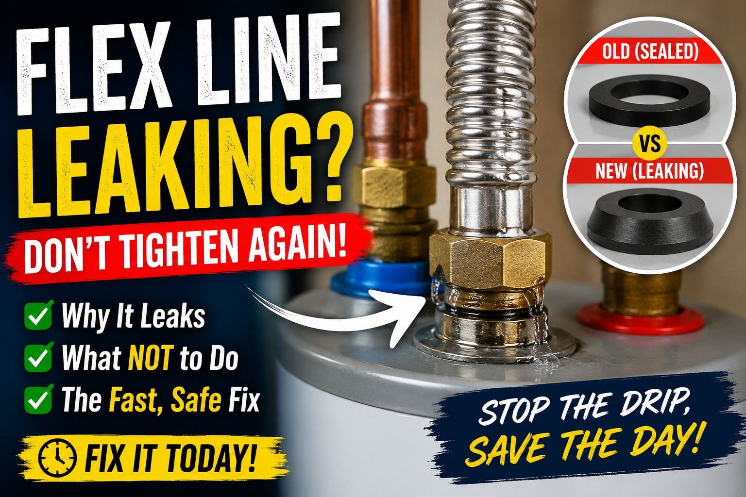 Water Heater Flex Line Leak? Fix It Fast