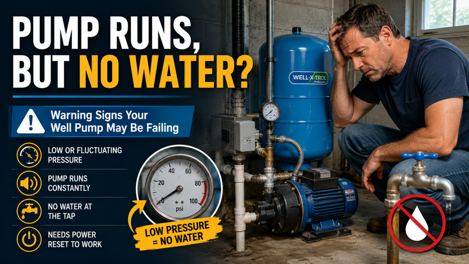 Well Pump Runs But No Water? Read This First
