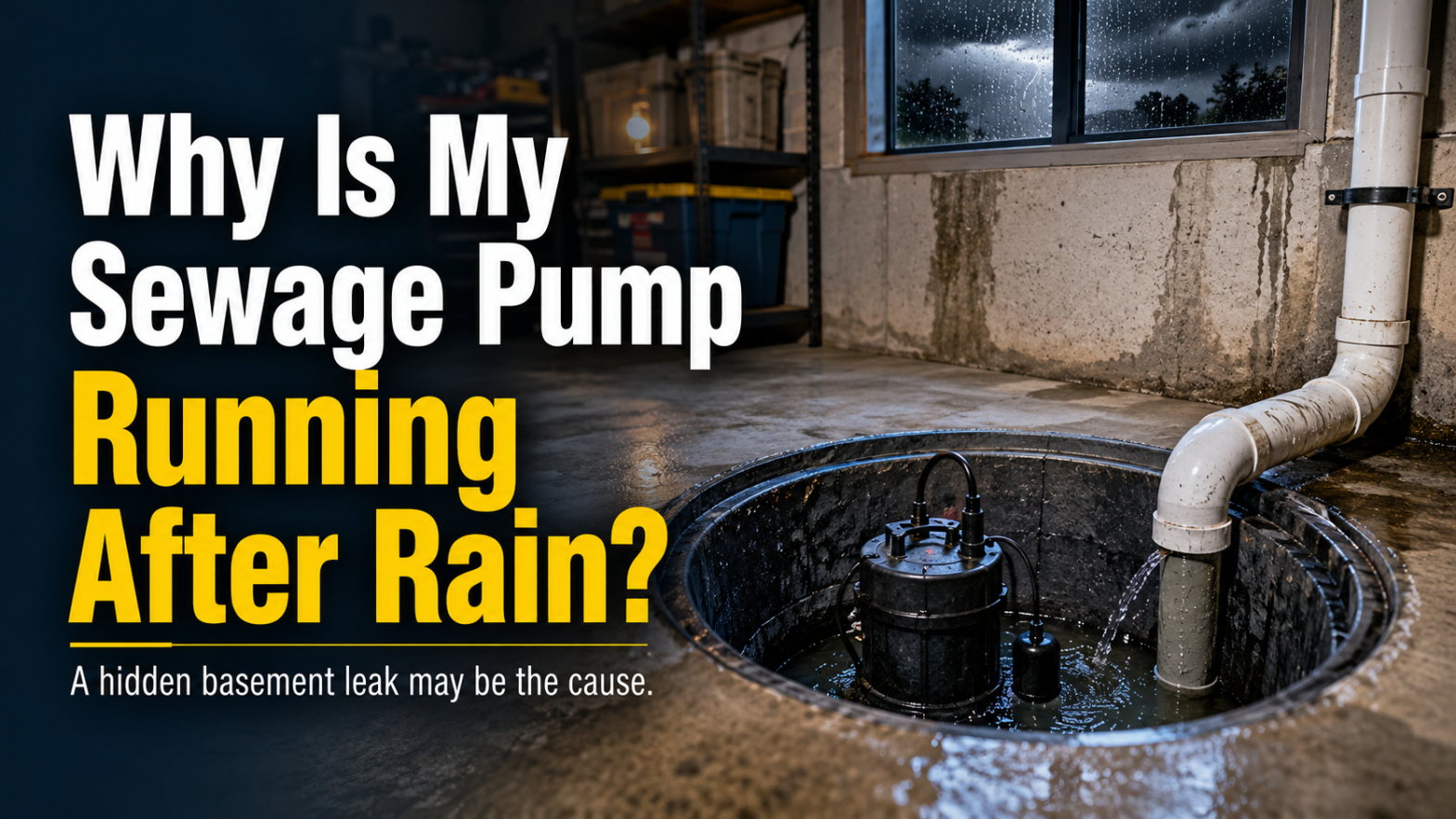 Why Is My Sewage Pump Running After Rain?