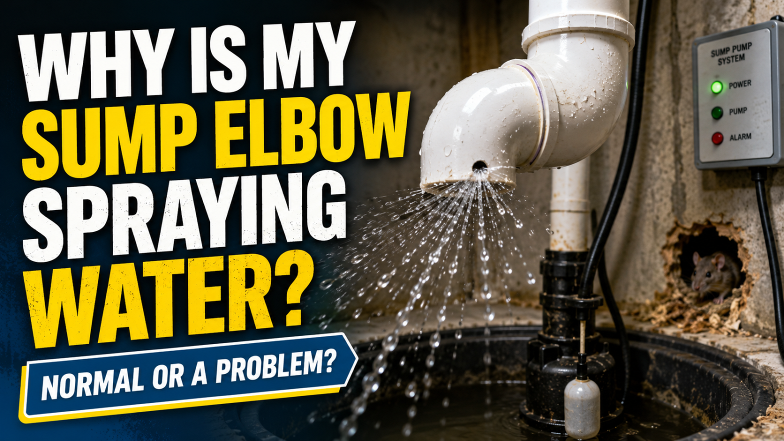Why Is My Sump Elbow Spraying Water?