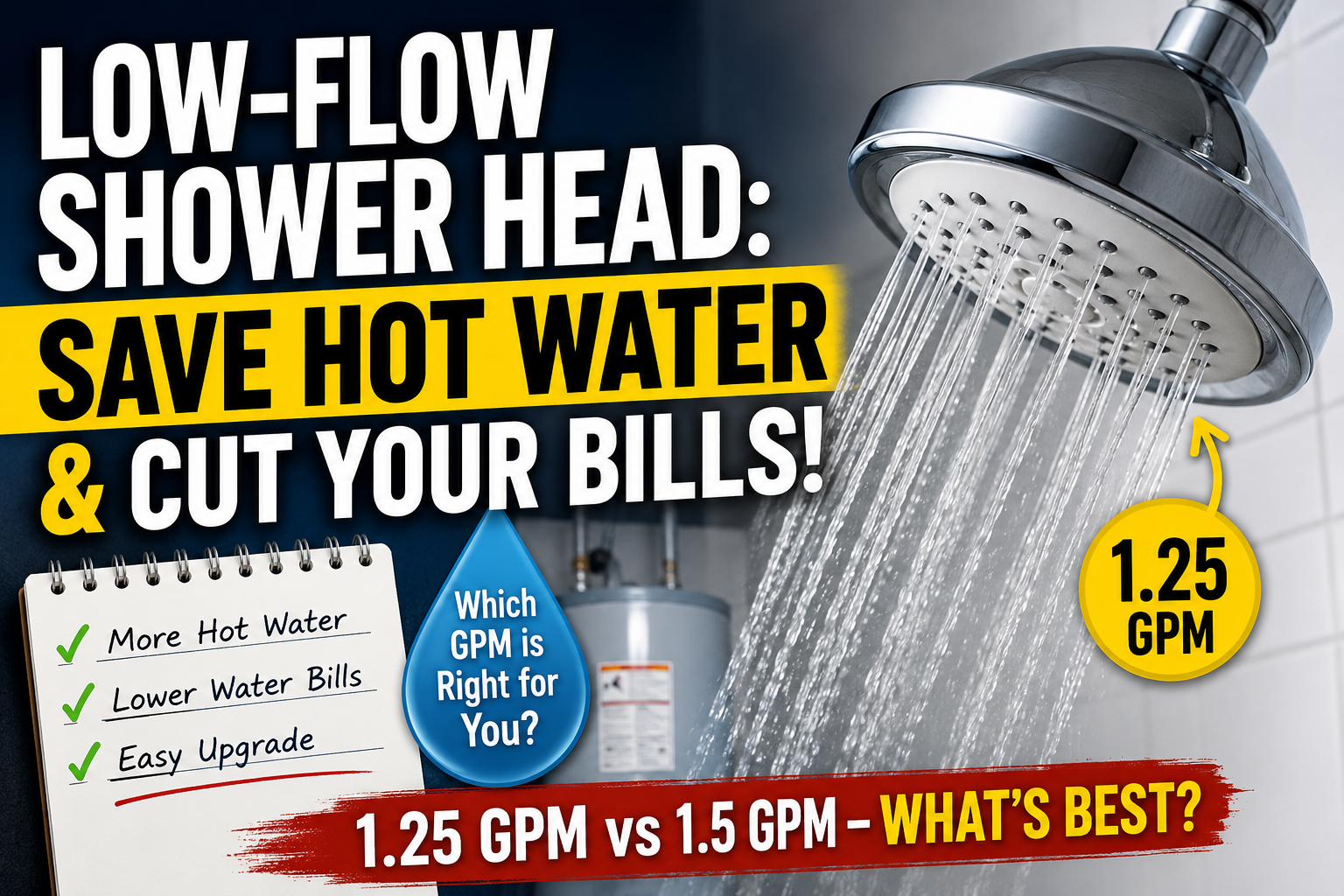 Will A Low-Flow Shower Head Save Hot Water?